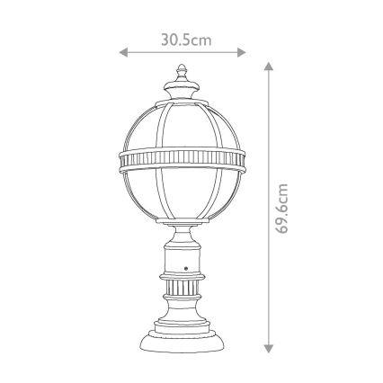 Elstead KL-HALLERON-3M - Outdoor lamp HALLERON 3xE14/60W/230V IP44
