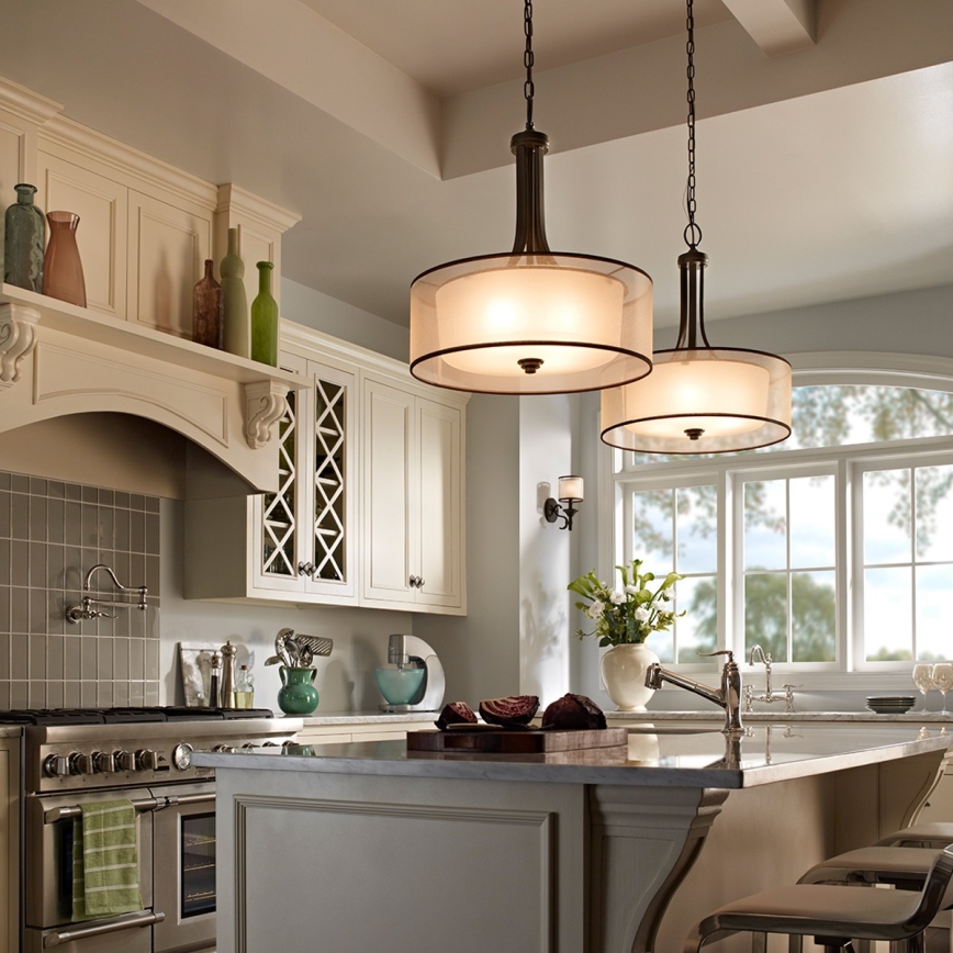 Elstead KL-LACEY-P-L-MB - Chandelier on a chain LACEY 4xE27/60W/230V