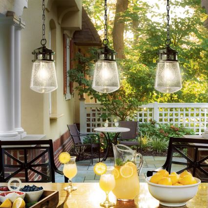 Elstead KL-LYNDON8-S-AZ - Outdoor chandelier LYNDON 1xE27/75W/230V IP44 anthracite