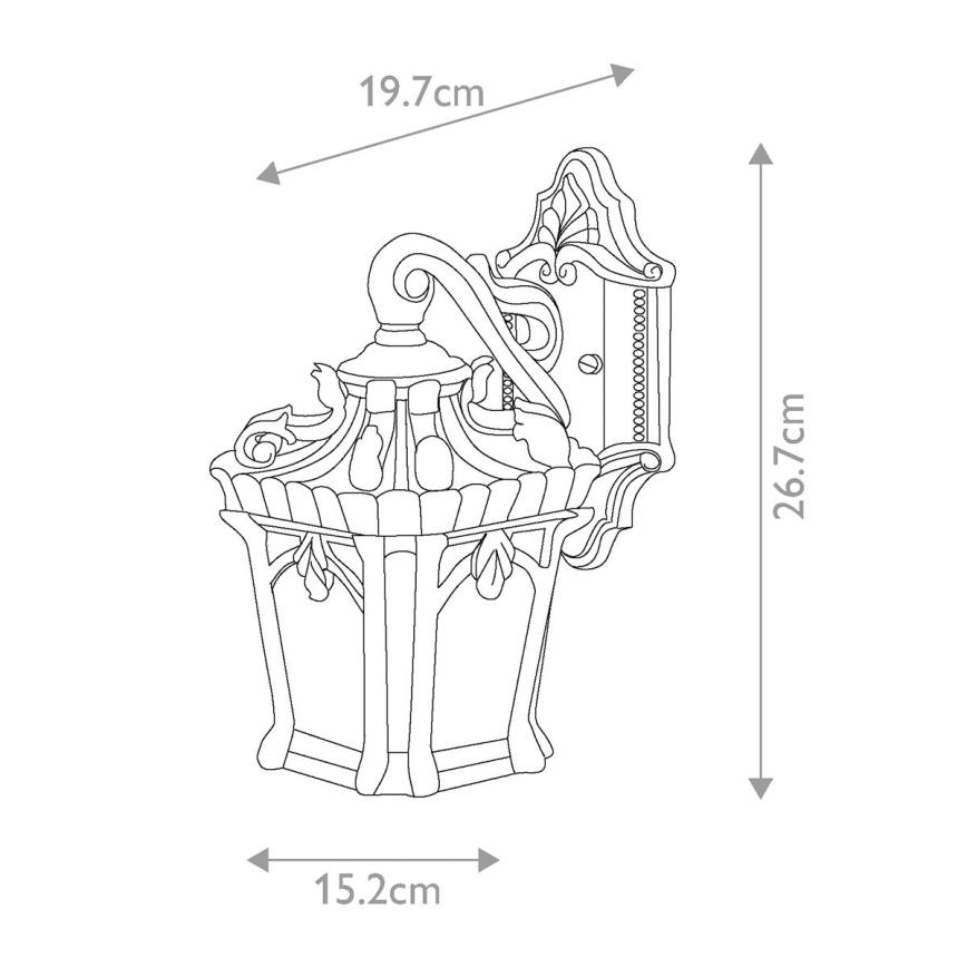Elstead KL-TOURNAI2-S - Outdoor wall light TOURNAI 1xE27/100W/230V IP44