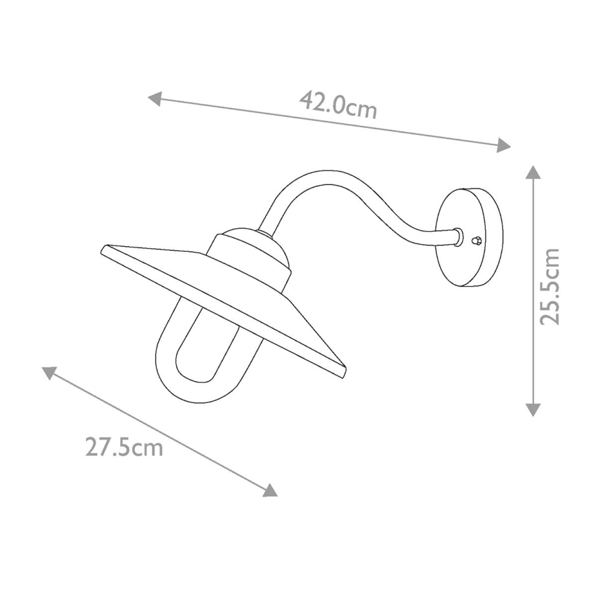 Elstead - Outdoor wall light KLAMPENBORG 1xE27/60W/230V IP44 red