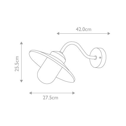 Elstead - KLAMPENBORG Outdoor Wall Light with Sensor, 1xE27/60W/230V, IP44
