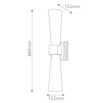 Elstead - KRISTY LED Bathroom Wall Light, 2 x G9 4W, 230V, IP44, Copper