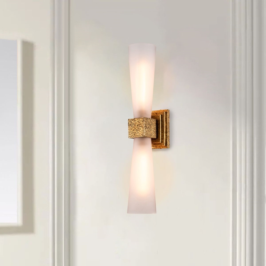 Elstead - KRISTY LED Bathroom Wall Light, 2 x G9 4W, 230V, IP44, Copper