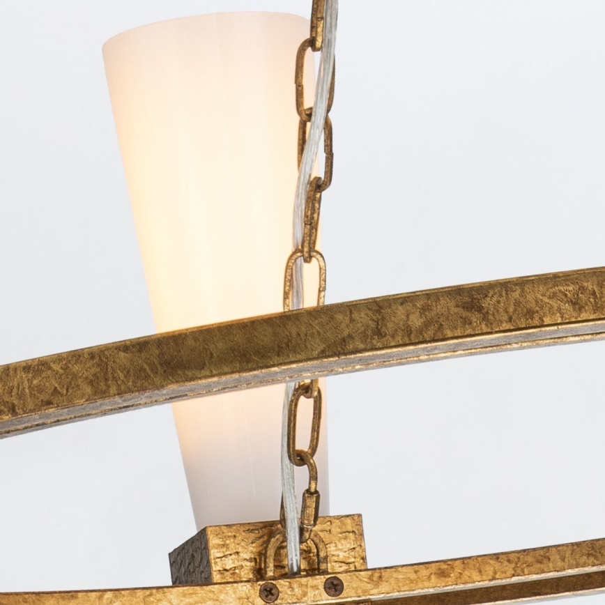 Elstead - Rod-Mounted Chandelier KRISTY 4xE27/40W/230V Copper