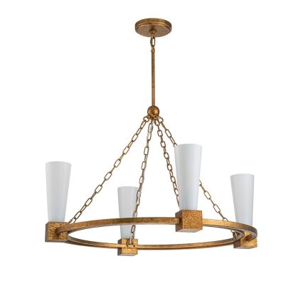 Elstead - Rod-Mounted Chandelier KRISTY 4xE27/40W/230V Copper