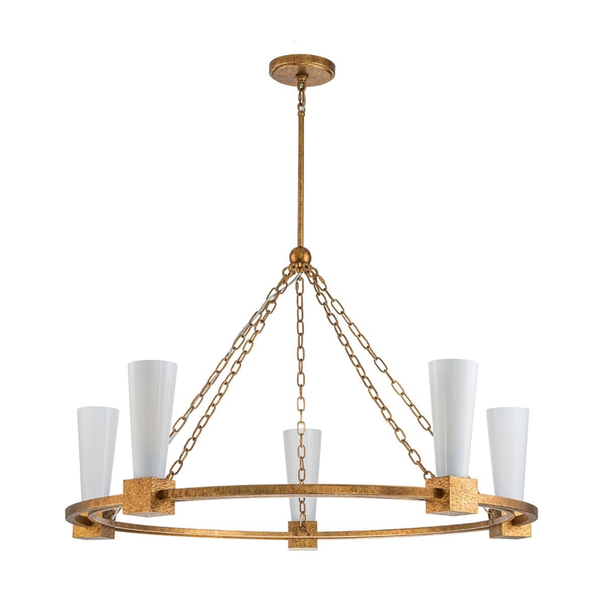 Elstead - Rod chandelier KRISTY 5xE27/40W/230V, copper finish