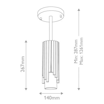 Elstead - Rod-mounted chandelier MARVELE 1xE14/40W/230V gold