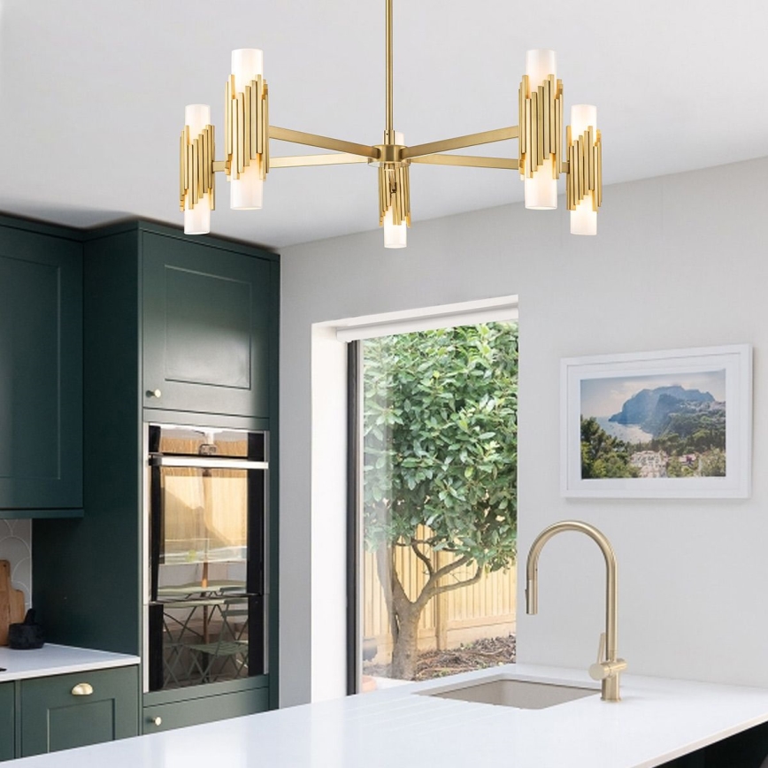 Elstead - MARVELE Rod Chandelier 10xE14/40W/230V, Gold
