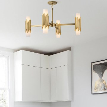 Elstead - MARVELE Rod Chandelier 8xE14/40W/230V, Gold