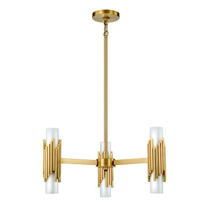 Elstead - MARVELE Rod Pendant Chandelier 6xE14/40W/230V, Gold