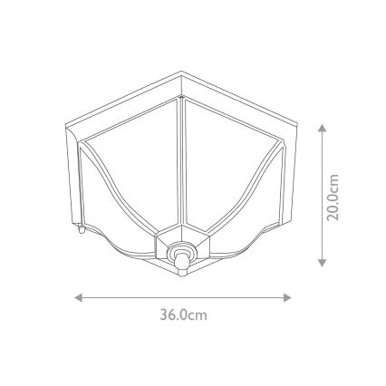 Elstead - Outdoor ceiling light NEW ENGLAND 2xE27/60W/230V IP44