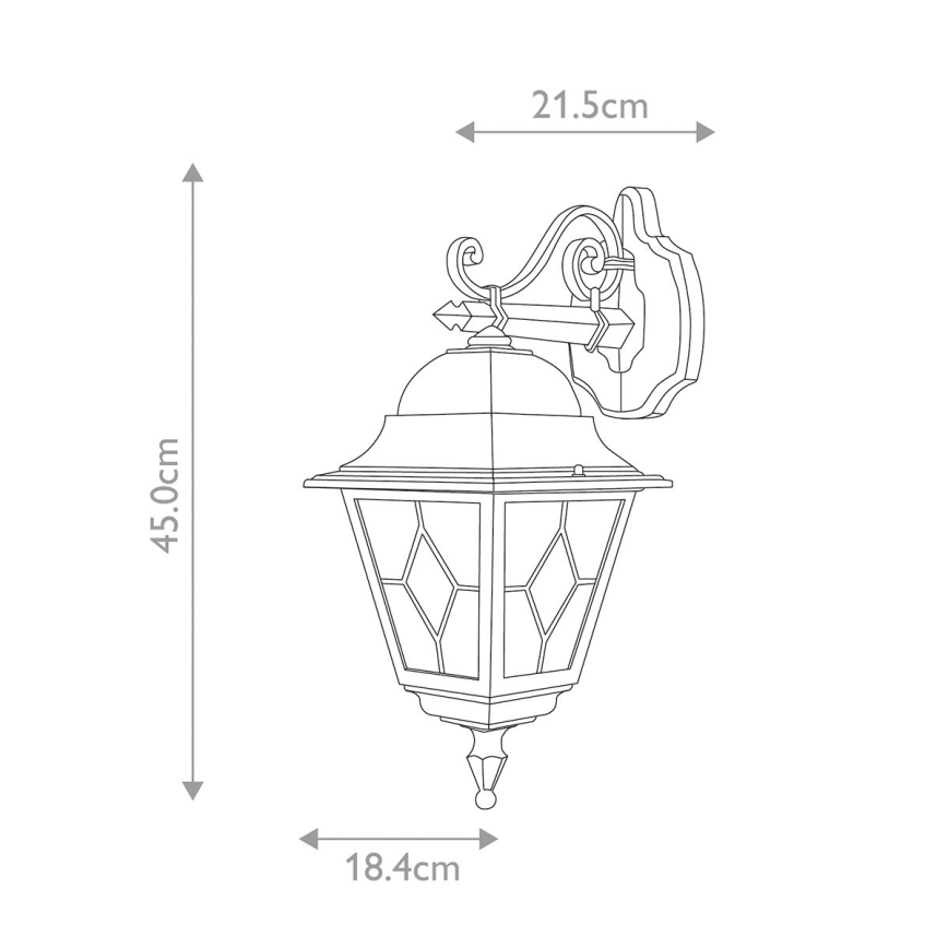 Elstead NR2-BLK - Outdoor wall light NORFOLK 1xE27/100W/230V IP43