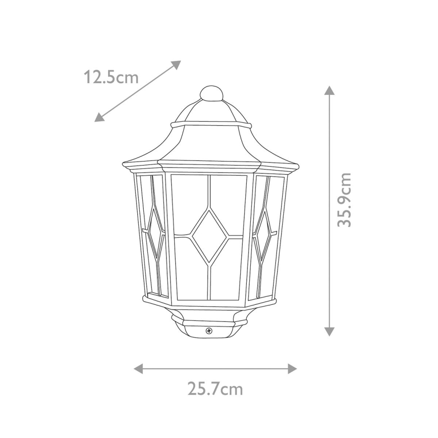Elstead NR7-2-BLK - Outdoor wall light NORFOLK 1xE27/100W/230V IP43