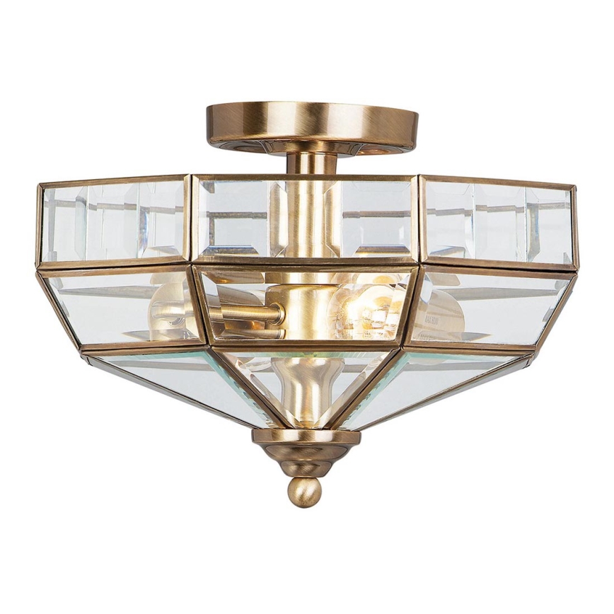 Elstead OLD-PARK-AB - Ceiling light OLD PARK 2xE27/60W/230V brass
