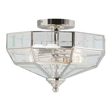 Elstead OLD-PARK-PN -  Ceiling light OLD PARK 2xE27/60W/230V shiny chrome