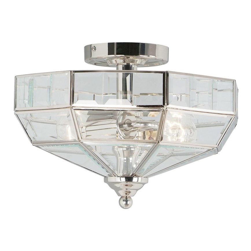Elstead OLD-PARK-PN -  Ceiling light OLD PARK 2xE27/60W/230V shiny chrome