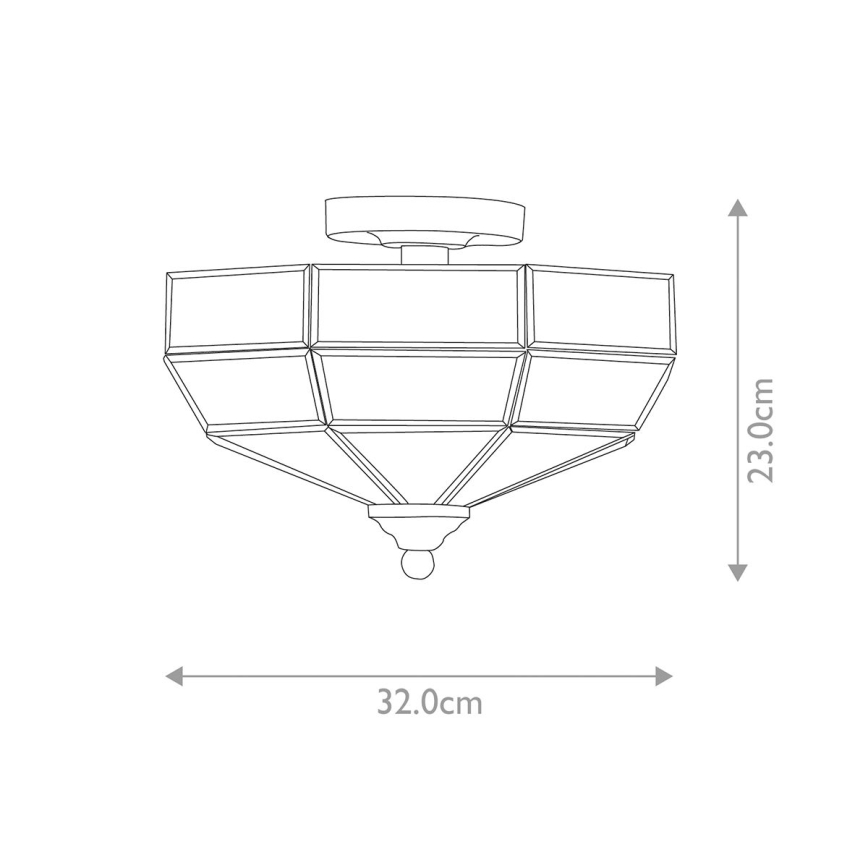 Elstead OLD-PARK-PN -  Ceiling light OLD PARK 2xE27/60W/230V shiny chrome