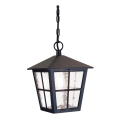 Elstead - Outdoor chandelier on a chain CANTERBURY 1xE27/100W/230V IP43 black