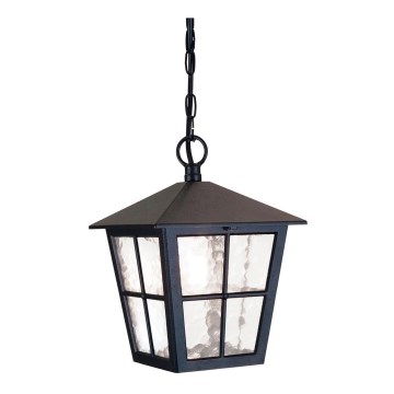Elstead - Outdoor chandelier on a chain CANTERBURY 1xE27/100W/230V IP43 black