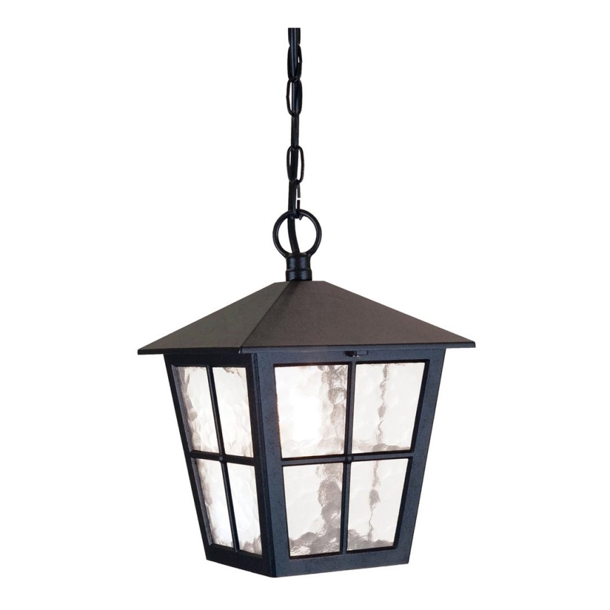 Elstead - Outdoor chandelier on a chain CANTERBURY 1xE27/100W/230V IP43 black