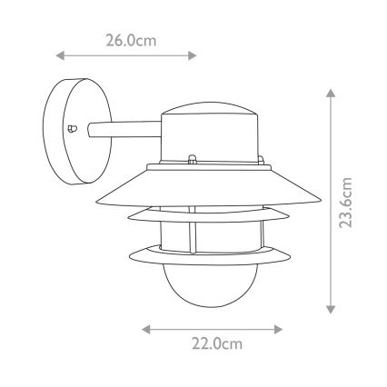 Elstead - Outdoor wall light COPENHAGEN 1xE27/60W/230V IP44