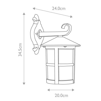 Elstead - Outdoor wall light HEREFORD 1xE27/100W/230V IP43