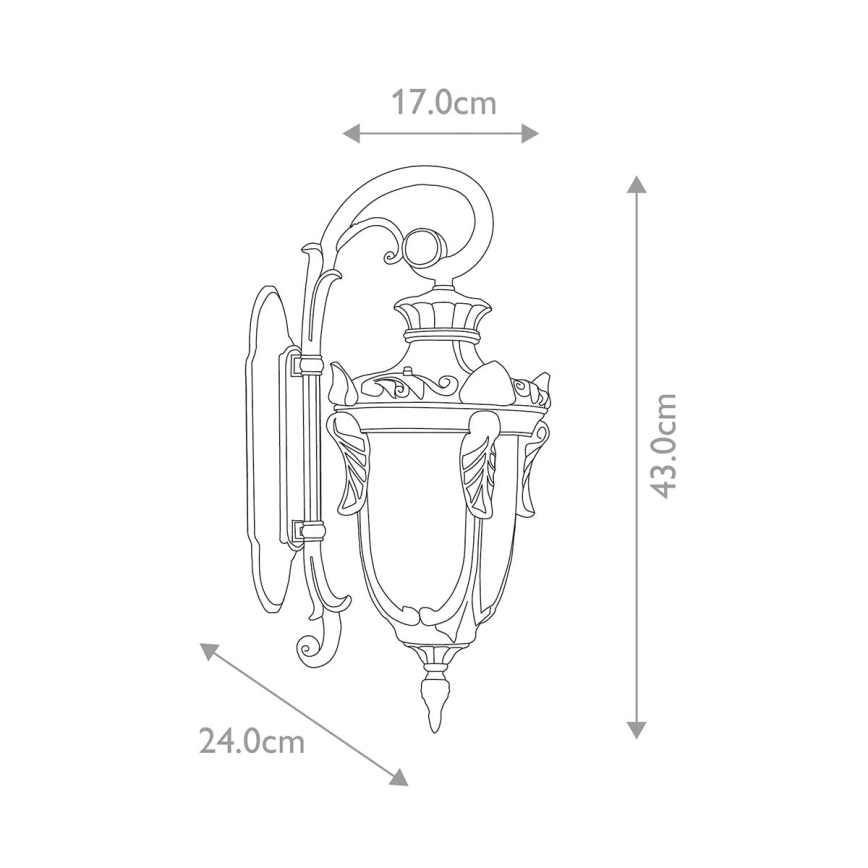 Elstead - Outdoor wall light PHILADELPHIA 1xE27/100W/230V IP44