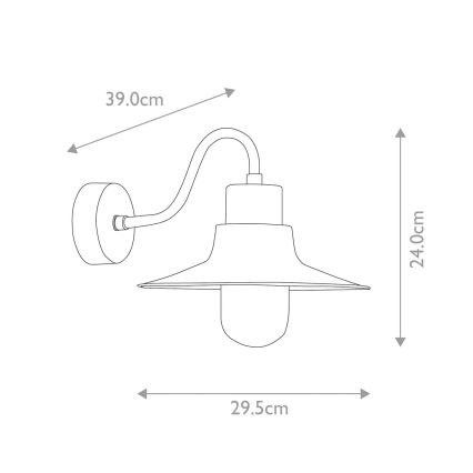 Elstead - Outdoor wall light SHELDON 1xE27/100W/230V IP44 turquoise