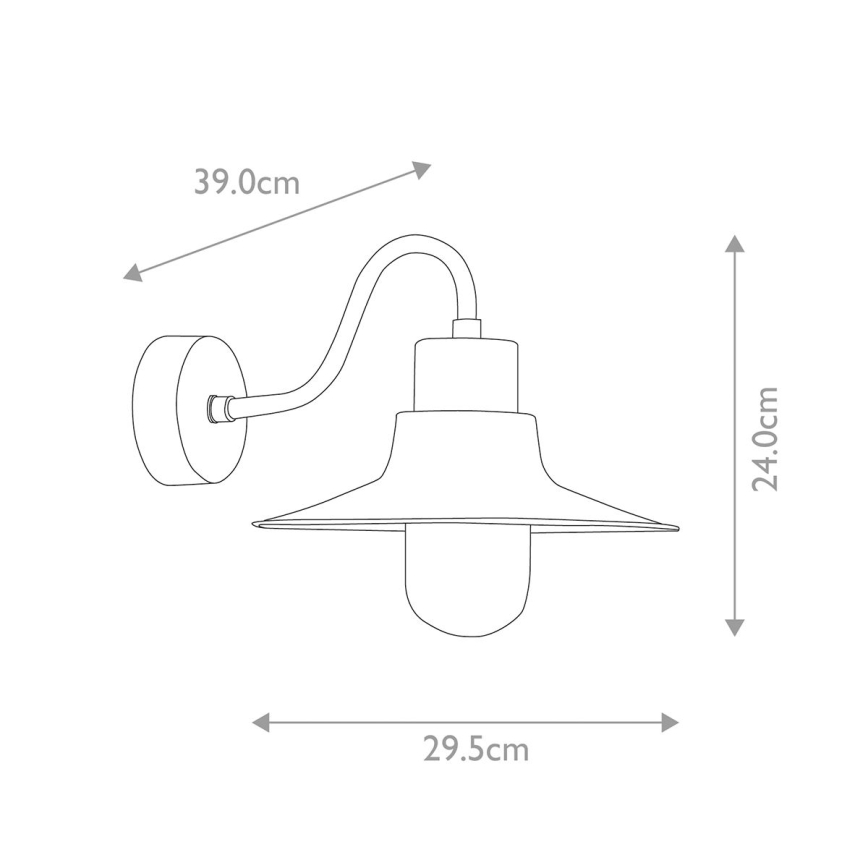 Elstead - Outdoor wall light SHELDON 1xE27/100W/230V IP44 turquoise