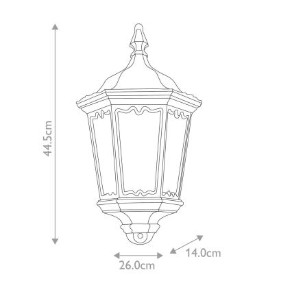 Elstead - Outdoor wall light with a sensor MEDSTEAD 1xE27/100W/230V IP43