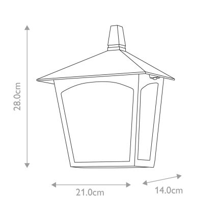 Elstead - Outdoor wall light YORK 1xE27/100W/230V IP23