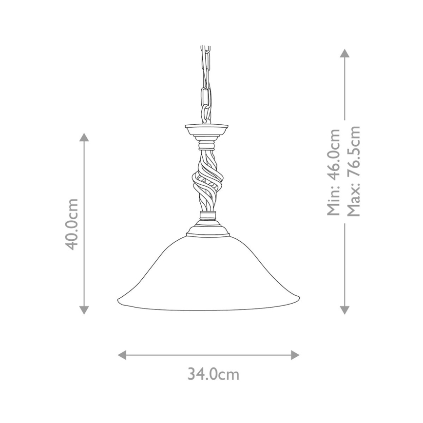 Elstead - Chandelier on a chain PEMBROKE 1xE27/60W/230V