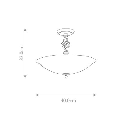 Elstead - Surface-mounted chandelier PEMBROKE 3xE14/60W/230V
