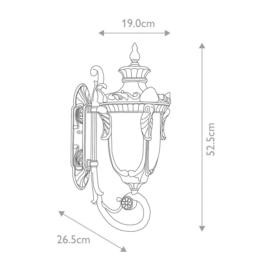 Elstead - Outdoor wall light PHILADELPHIA 1xE27/60W/230V IP44