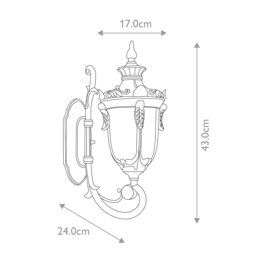 Elstead - Outdoor wall light PHILADELPHIA 1xE27/60W/230V IP44