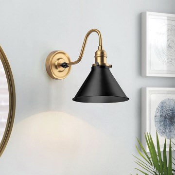 Elstead PV1-AB-MB - PROVENCE Wall Sconce 1xE27/60W/230V Gold/Black