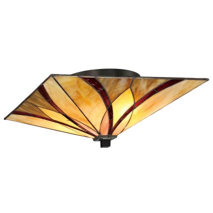 Elstead - Tiffany Ceiling Light ASHEVILLE 2xE27/60W/230V