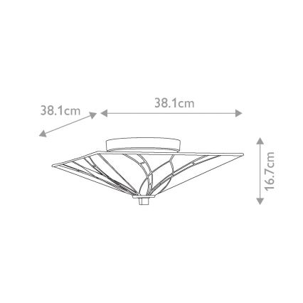 Elstead - Tiffany Ceiling Light ASHEVILLE 2xE27/60W/230V