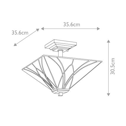Elstead QZ-ASHEVILLE-SF - Chandelier on a pole ASHEVILLE 2xE27/100W/230V