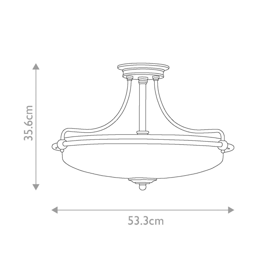Elstead - Surface-mounted chandelier GRIFFIN 4xE27/100W/230V matte chrome