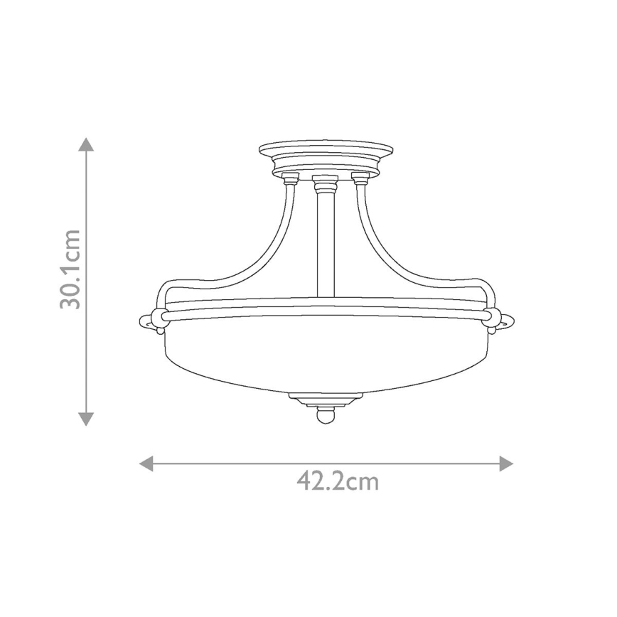 Elstead - Surface-mounted chandelier GRIFFIN 3xE27/100W/230V matte chrome