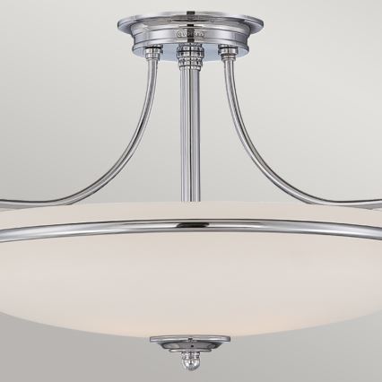 Elstead - Surface-mounted chandelier GRIFFIN 3xE27/100W/230V shiny chrome