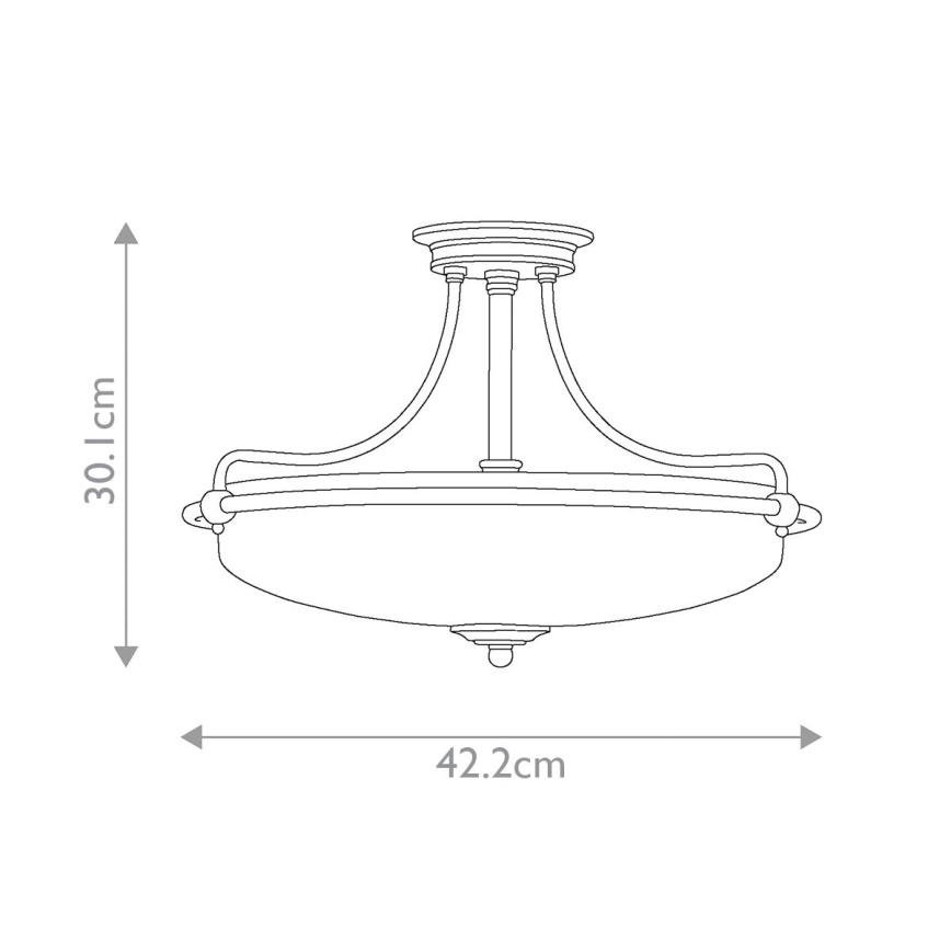 Elstead - Surface-mounted chandelier GRIFFIN 3xE27/100W/230V bronze