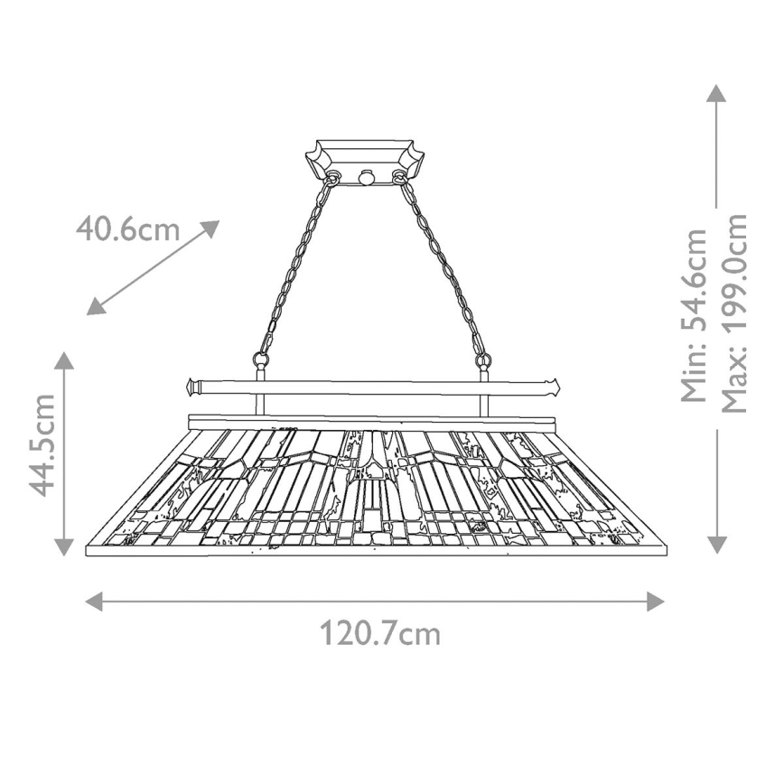 Elstead QZ-INGLENOOK-ISLE - Chandelier on a chain INGLENOOK 3xE27/100W/230V