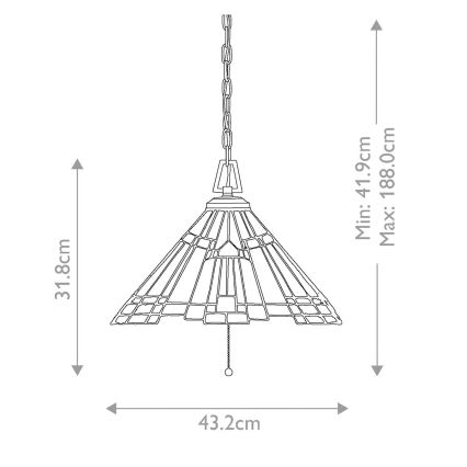 Elstead QZ-INGLENOOK-P-A - Chandelier on a chain INGLENOOK 3xE27/60W/230V