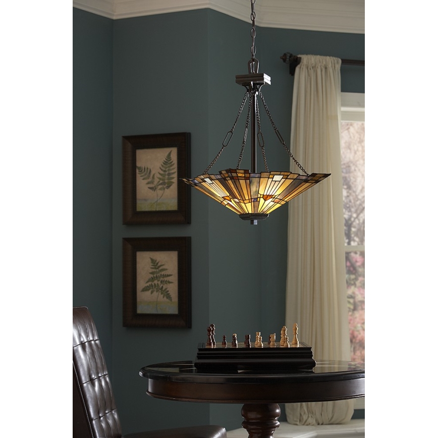 Elstead QZ-INGLENOOK-P-B - Chandelier on a chain INGLENOOK 3xE27/100W/230V