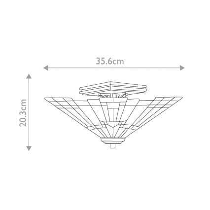 Elstead - Tiffany INGLENOOK Ceiling Light 2xE27/60W/230V