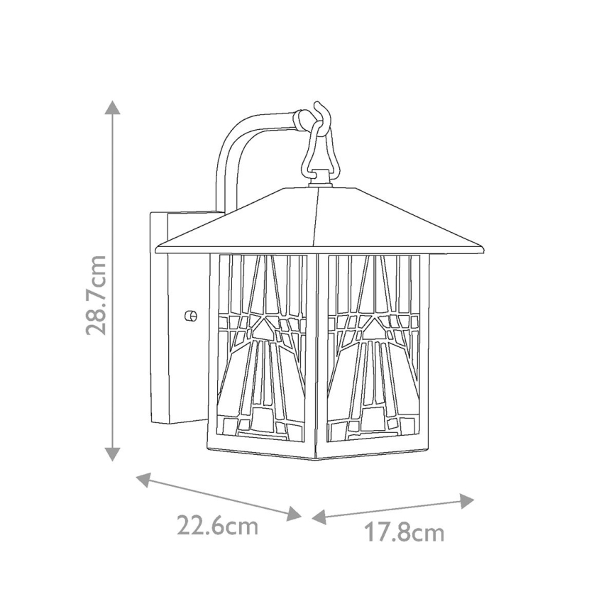 Elstead QZ-INGLENOOK2-S - Outdoor wall light INGLENOOK 1xE27/60W/230V IP44