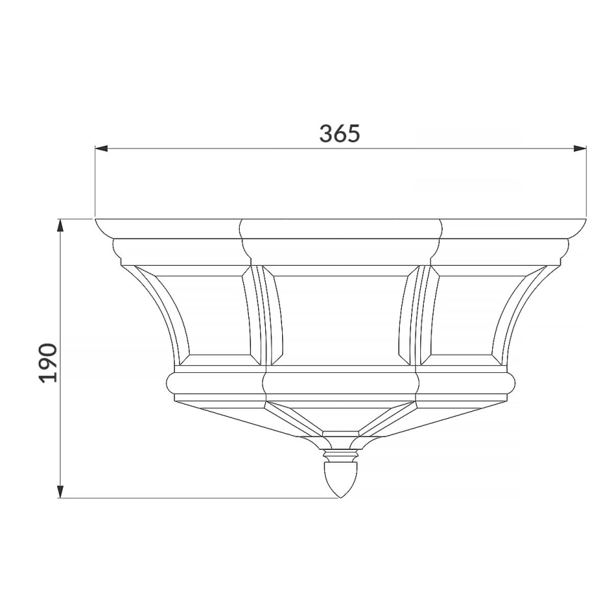 Elstead QZ-NEWBURY-F-PB - Outdoor ceiling light NEWBURY 3xE14/40W/230V IP44